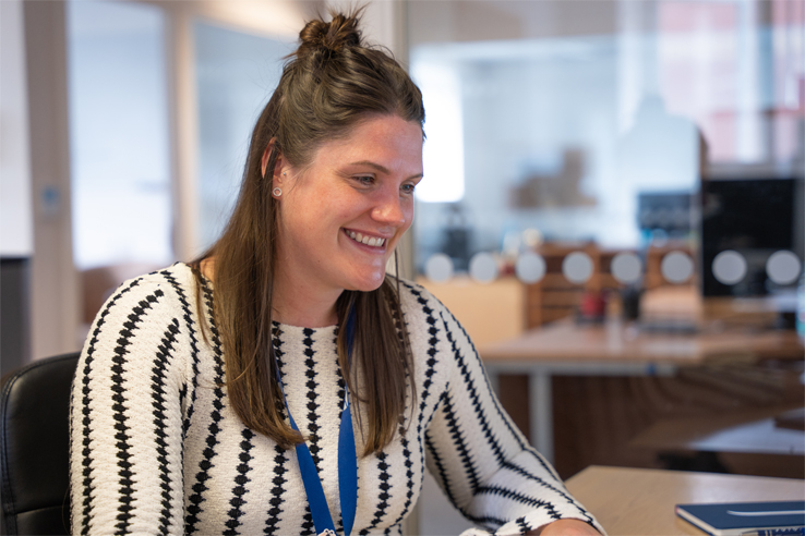Esme in the Hereford Office